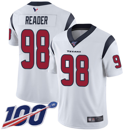 Houston Texans Limited White Men D J Reader Road Jersey NFL Football 98 100th Season Vapor Untouchable